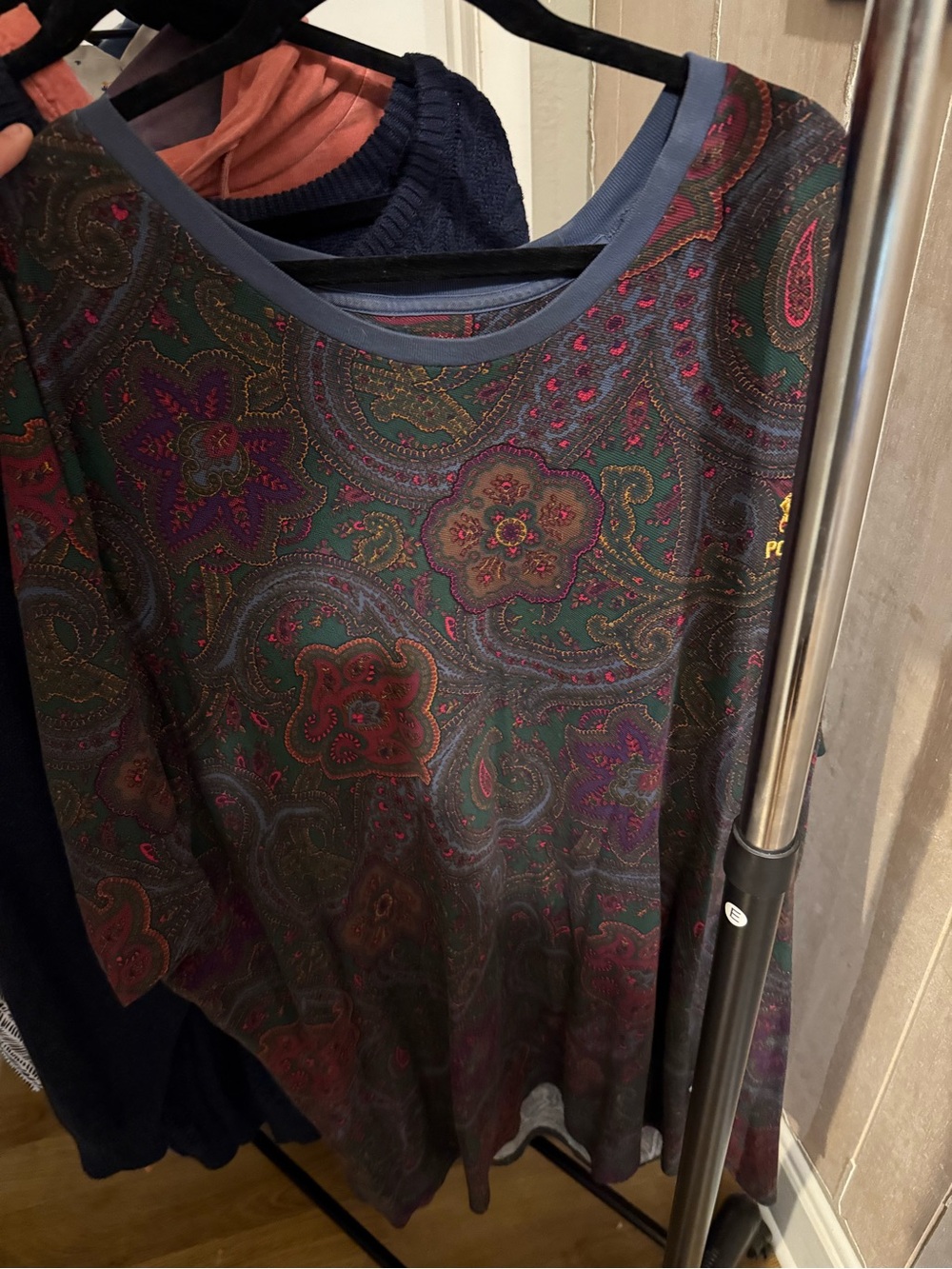 Polo brand Paisley Print T-Shirt in Deep Jewel Tones